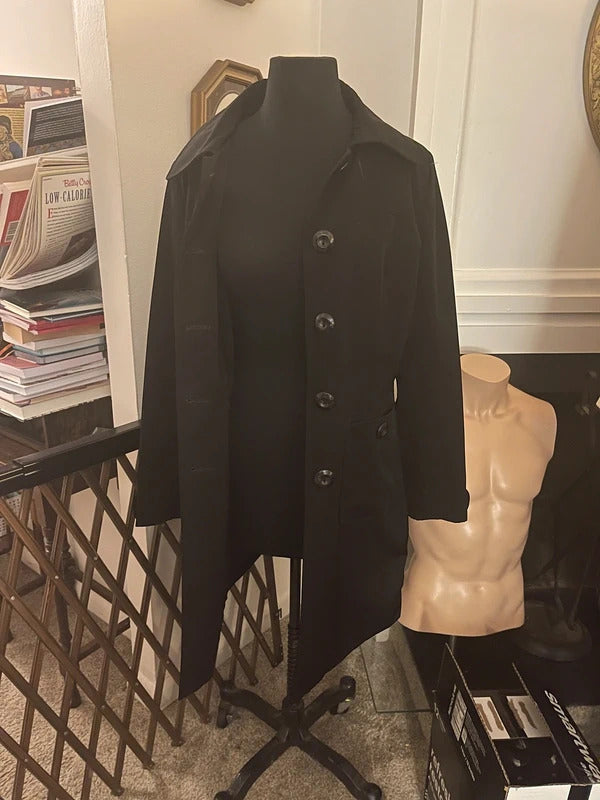 Croft & Barrow Black Wool Coat