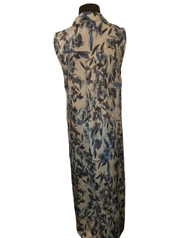 DKNY Blue & White (Floral) Print Dress
