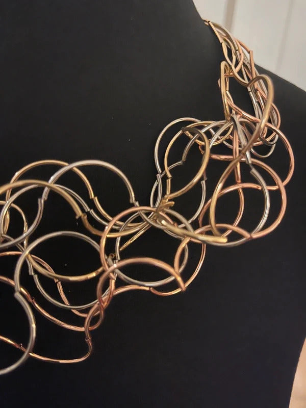Multi-Color Abstract Loop Necklace