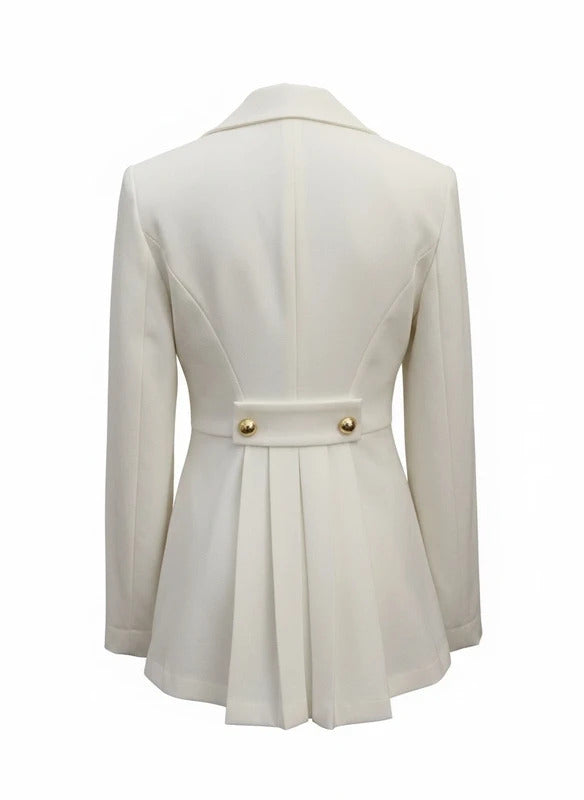 White Single-Button Blazer OXOX