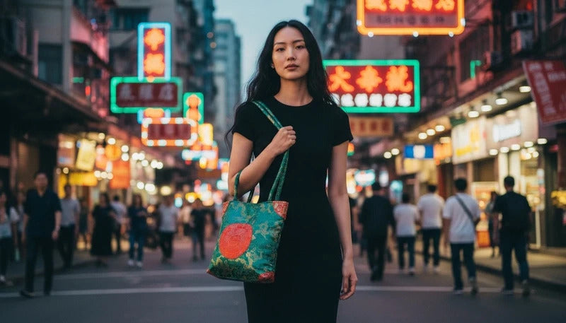 Vintage Silk Chinese Bag