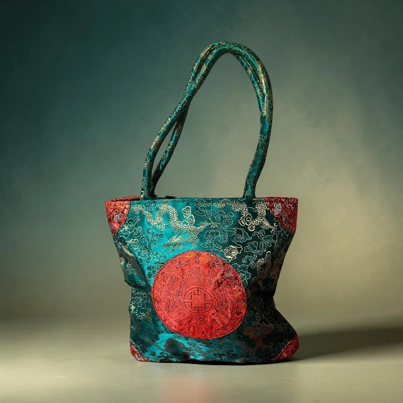 Vintage Silk Chinese Bag