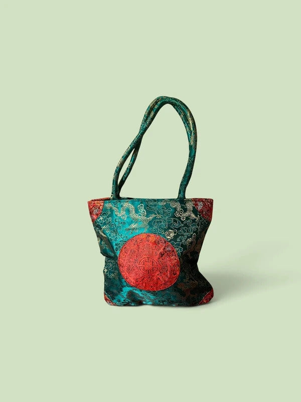 Vintage Silk Chinese Bag