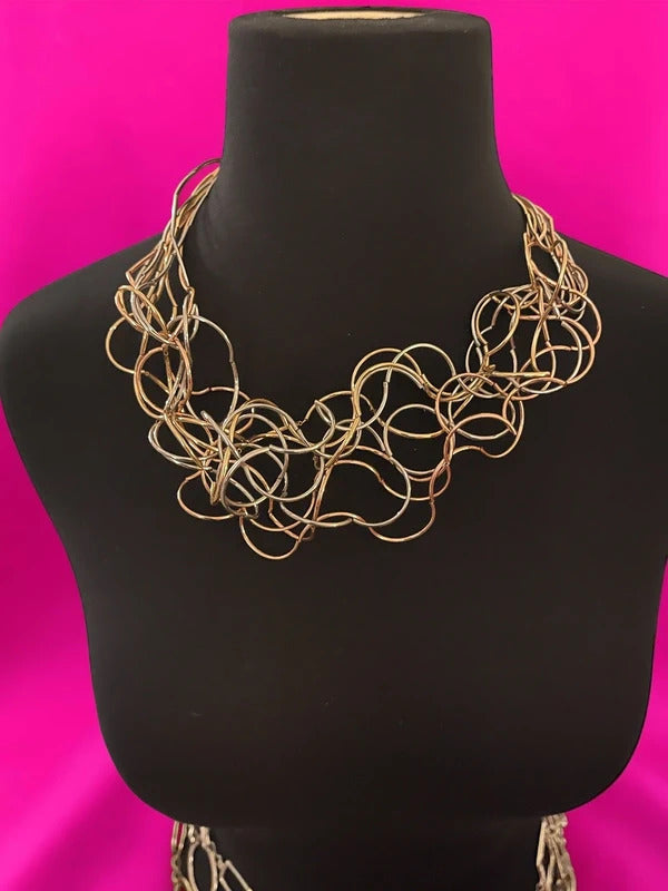 Multi-Color Abstract Loop Necklace